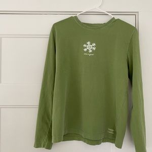 Life is Good Long Sleeve Tee - Snowflake